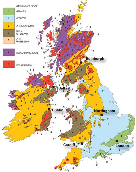 Colour-in geology map of the UK and Ireland - British Geological Survey