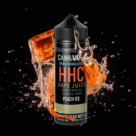 Peach Ice HHC Vape Juice E-Liquid - Cannavape Hemp Products