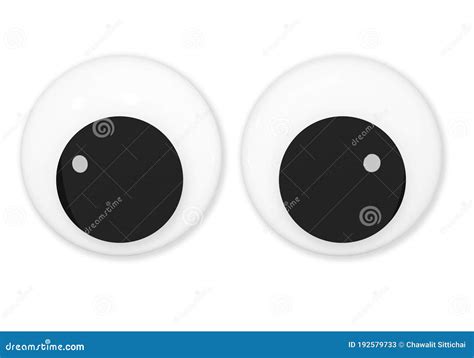 Cute Googly Eyes Funny Isolated on White Background , Crazy Kawaii Eyes Minimal Idea Creative ...