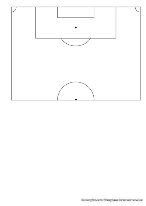 Soccer Half-Pitch Field Template Printable Pdf Download within Blank Football Field Template in ...