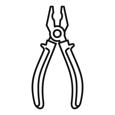 Pliers tool icon, outline style 14454539 Vector Art at Vecteezy