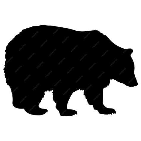 Premium Vector | Silhouette brown bear on a white background