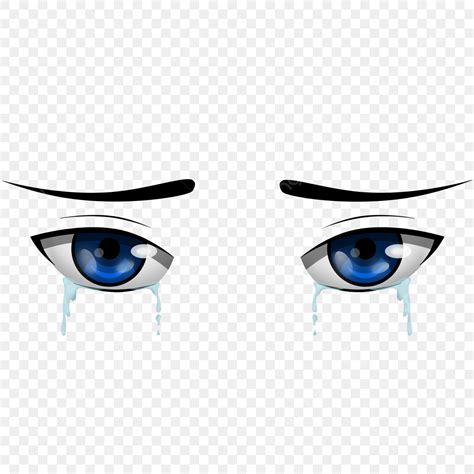 Crying Eyes Clipart Hd PNG, Anime Eyes Crying Expression Cartoon Clipart, Anime Eyes, Crying ...