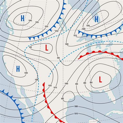 Weather forecast, meteorology isobar USA map 14041671 Vector Art at Vecteezy