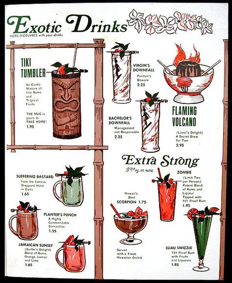 64 Tiki Drink Menus ideas | tiki drinks, tiki, drink menu