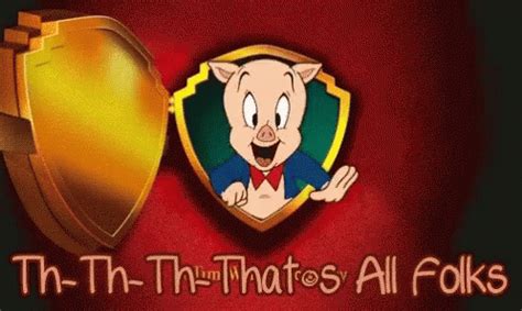 Porky Pig Thats All Folks GIFs | Tenor