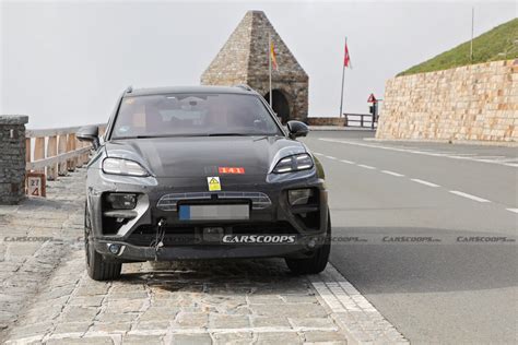 2023 Porsche Macan EV Spotted Testing In The Alps Alongside Cayenne | Carscoops