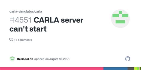 CARLA server can't start · Issue #4551 · carla-simulator/carla · GitHub