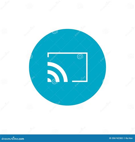 Screencast Icon Vector in Flat Style. Chromecast Symbol Illustration ...