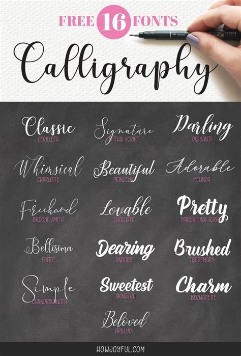 16 FREE calligraphy fonts for your next creative project | Fonts | Tattoo fonts cursive, Free ...