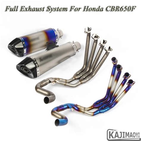 Aliexpress.com : Buy CBR650 Motorcycle Full Exhaust System For Honda CBR650F Modifird Slip on ...