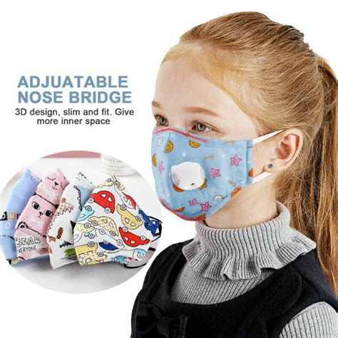 Children Mask With Breath Design Replaceable Filter Mouth Mask Kids Face Mask SALE!