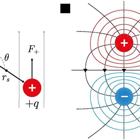 : Dipole in an electric field (a) Sketch of an electric dipole p s ...