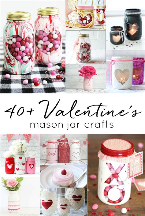 Valentine's Day Craft Ideas in Mason Jars - Mason Jar Crafts Love