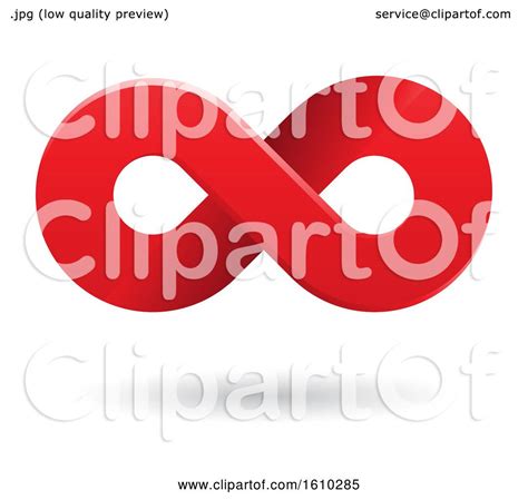 Clipart of a Red Infinity Symbol - Royalty Free Vector Illustration by cidepix #1610285