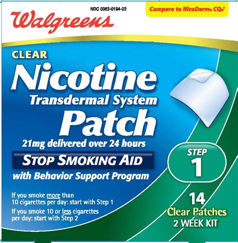 Nicotine Patch: Package Insert - Drugs.com