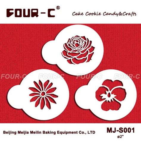 Cake decorating stencils,cookie and coffee stencils,garden flowers cake stenciling,fondant cake ...