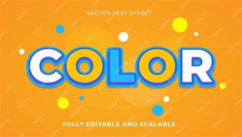 Premium Vector | Editable text effect color text style