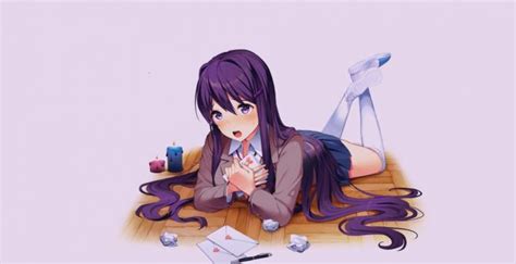 Desktop Wallpaper Yuri Cute Anime Doki Doki Literature Club Minimal | Images and Photos finder