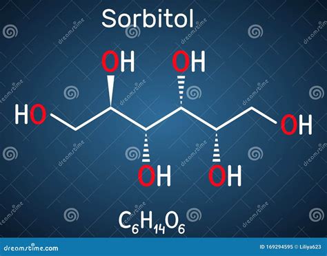 Sorbitol, Glucitol, Chemical Formula And Skeletal Structure Cartoon Vector | CartoonDealer.com ...