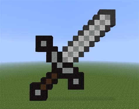 Minecraft: Sword Pixel Art by OneShotOneKiller on DeviantArt