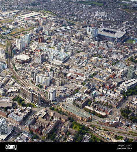 Aerial view of Cardiff City Centre, South Wales, UK Stock Photo - Alamy