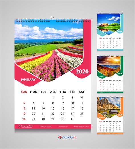 Professional multipurpose Wall calendar 2020 twelve page design ...