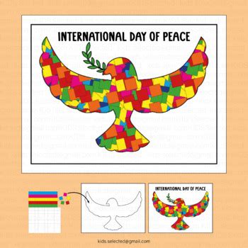 Peace Day Craft Dove International Torn Paper Cut and Paste Activities Math