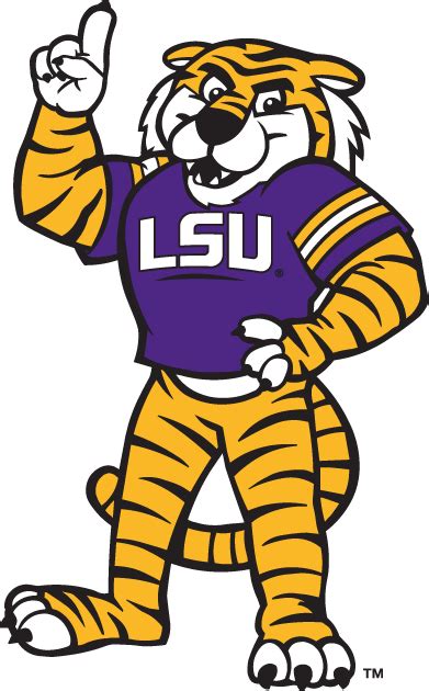 LSU Tigers Mascot Logo (2002) - Mike the Tiger mascot logo | Lsu mascot ...