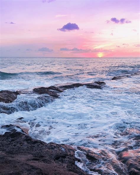 Oahu Sunsets | View aesthetic wallpaper, Ocean view wallpaper, Aesthetic view sunset