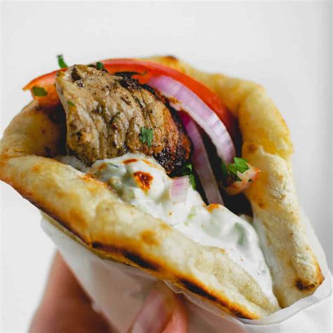 Pork Souvlaki Pita Wraps (with Tzatziki) - Real Greek Recipes