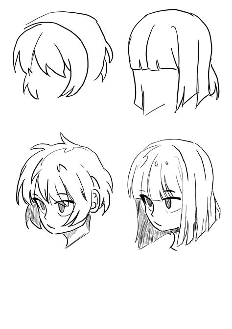 Short Hair Drawing Reference - 2024 HairStyles Ideas