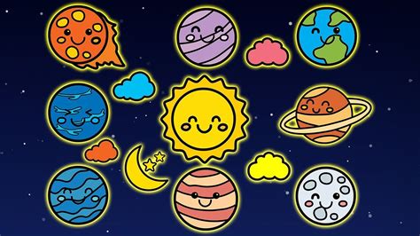 Cute Solar System Planets Drawings