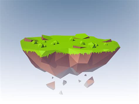 Flying Island Polygonal 427050 Vector Art at Vecteezy