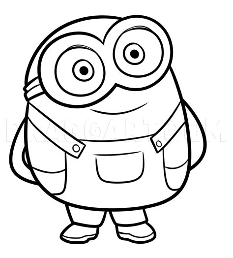 How To Draw Bob From Minions, Step by Step, Drawing Guide, by Dawn | dragoart.com | Minion ...