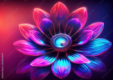 abstract futuristic flower background in bright vivid colours created ...