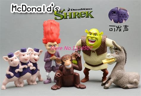 Newest Shrek 8 13cm sherk Ogres Dronkeys three little pig ass Dreamwork shrek Movie Shrek ...