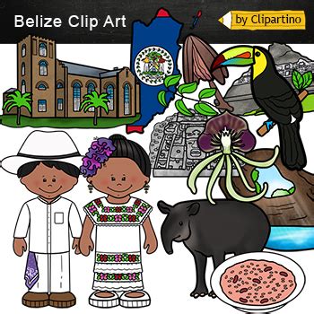 Belize Clip Art by Clipartino | TPT