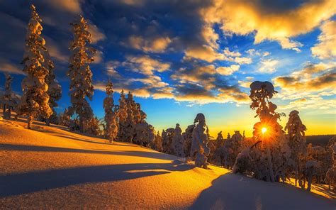 Snow Sunset Wallpaper Mountains - Ex Wallpaper