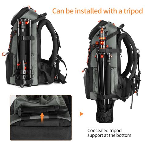 Outdoor Camera Backpack Large Photography Bag with Laptop Compartment Tripod Holder Waterproof ...