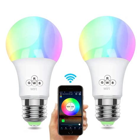 E27 WIFI Smart Bulb RGB RGBW Dimmable LED Bulb Light Bulb Works with Alexa Google Home,APP ...