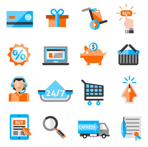 E-commerce Icons Set 428797 Vector Art at Vecteezy