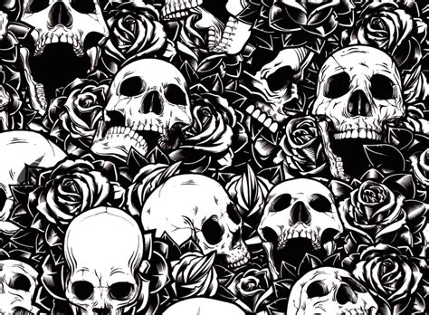 Skull & Roses (100cm) - PA Hydrographics | Hydrographic Tanks, Dipping ...