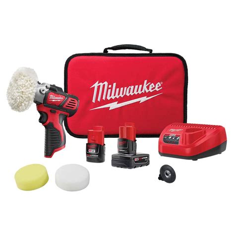 Milwaukee M12 12V Lithium-Ion Cordless Variable Speed Polisher/Sander Kit W/(2) M12 Batteries ...