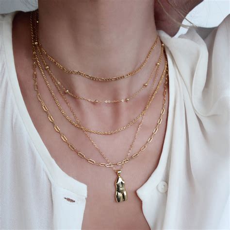 Gold Paperclip Chain Necklace Women's Layering Necklace - Etsy UK