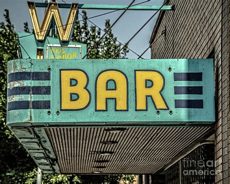 Old Vintage Bar Neon Sign Livingston Montana Photograph by Edward Fielding