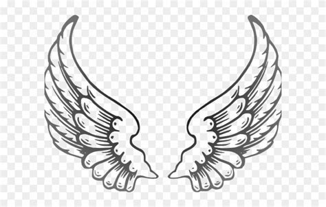 Angel Wings Png Outline Clipart (#3497874) - PinClipart