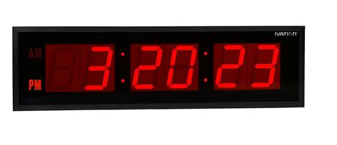 DBTech 0124RED Huge Large Big Oversized Digital LED Clock_ Red - Walmart.com