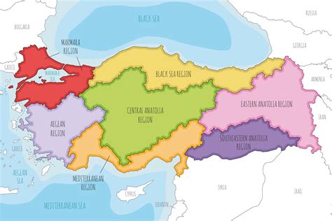 Map Of Turkey Regions Turkey Physical Political Maps Of