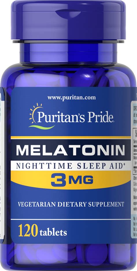 PURITAN'S PRIDE MELATONIN (NIGHTTIME SLEEP AID) 3MG - 120 TABLETS - Careforte Pharmacy